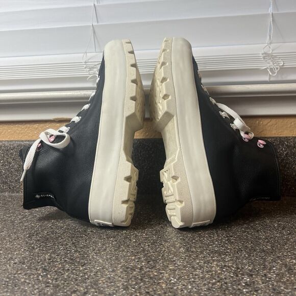 Converse All Star Lugged Counter Climate Chunky Sneaker Women Sz 8 Black Leather - Picture 5 of 11